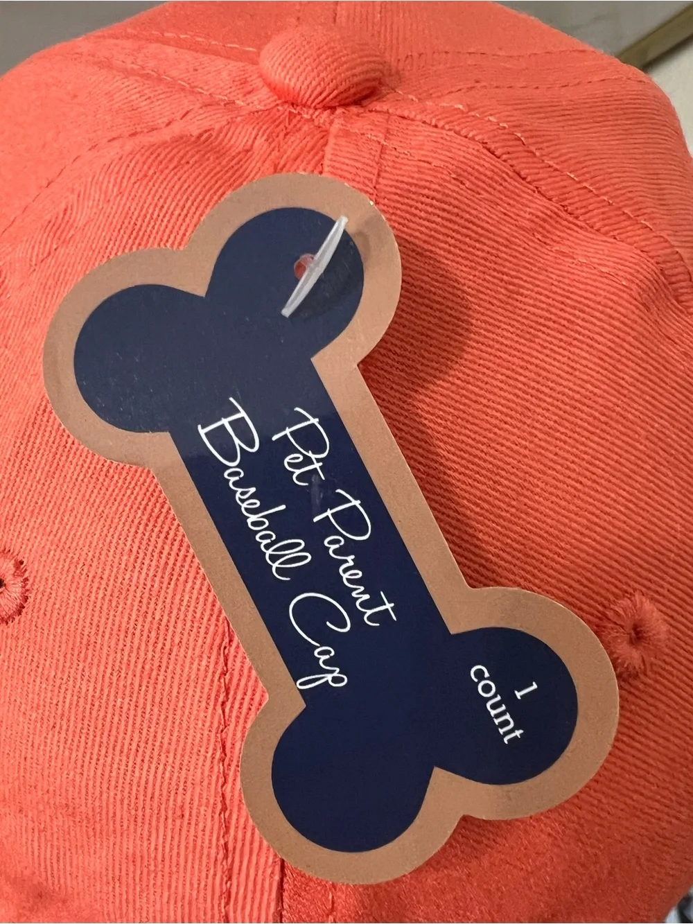 Adult and pet Orange 'LOVE' Paw Print Adjustable Hats Dog Size Medium